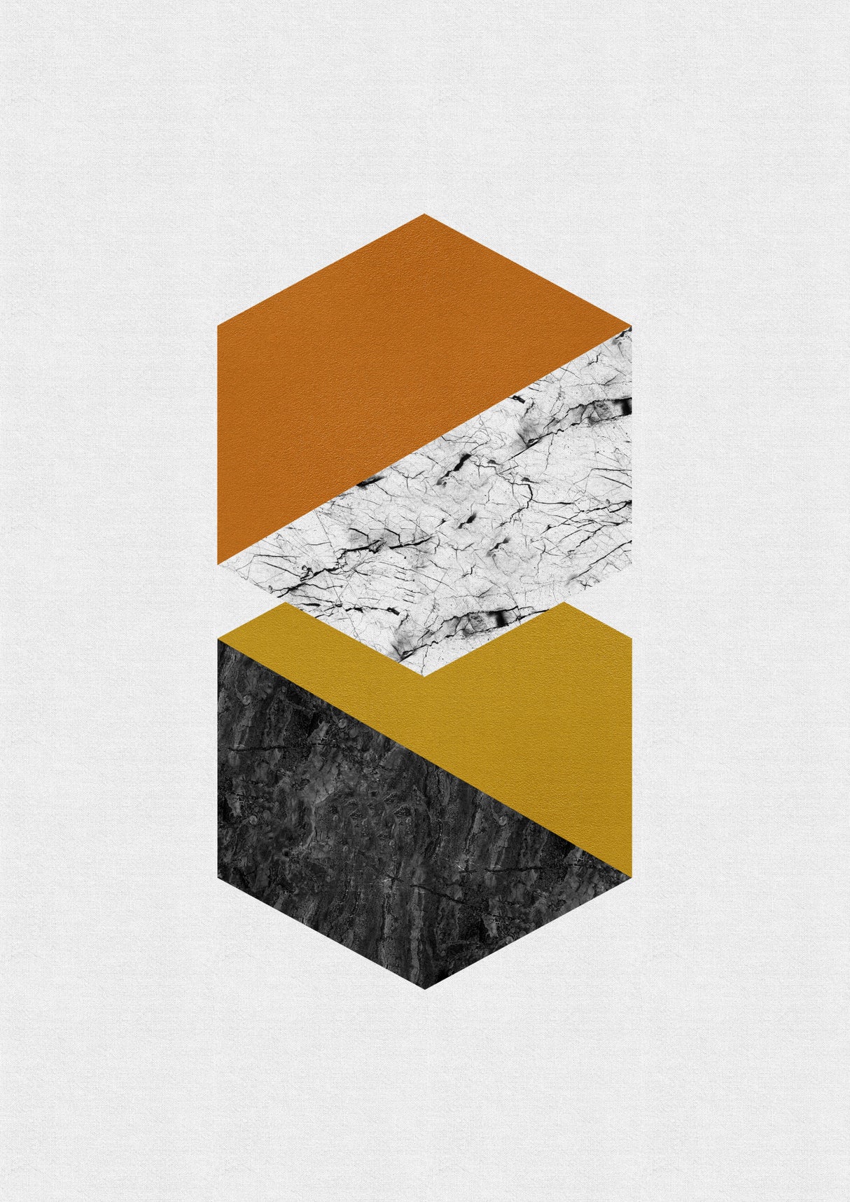 Geometric Hexagons Poster och Canvastavla