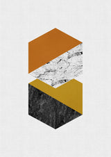 Geometric Hexagons Poster och Canvastavla