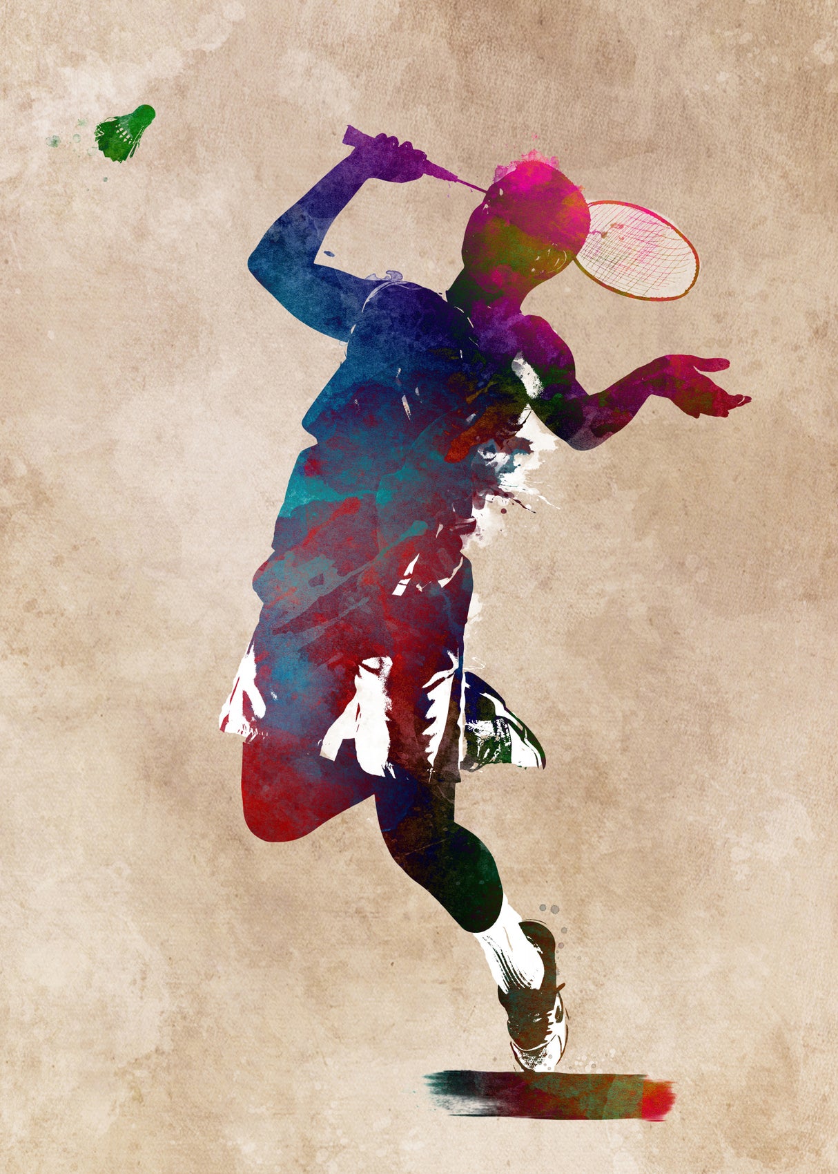 Badminton Sport Art 3 Poster och Canvastavla