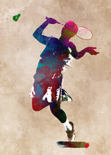 Badminton Sport Art 3 Poster och Canvastavla