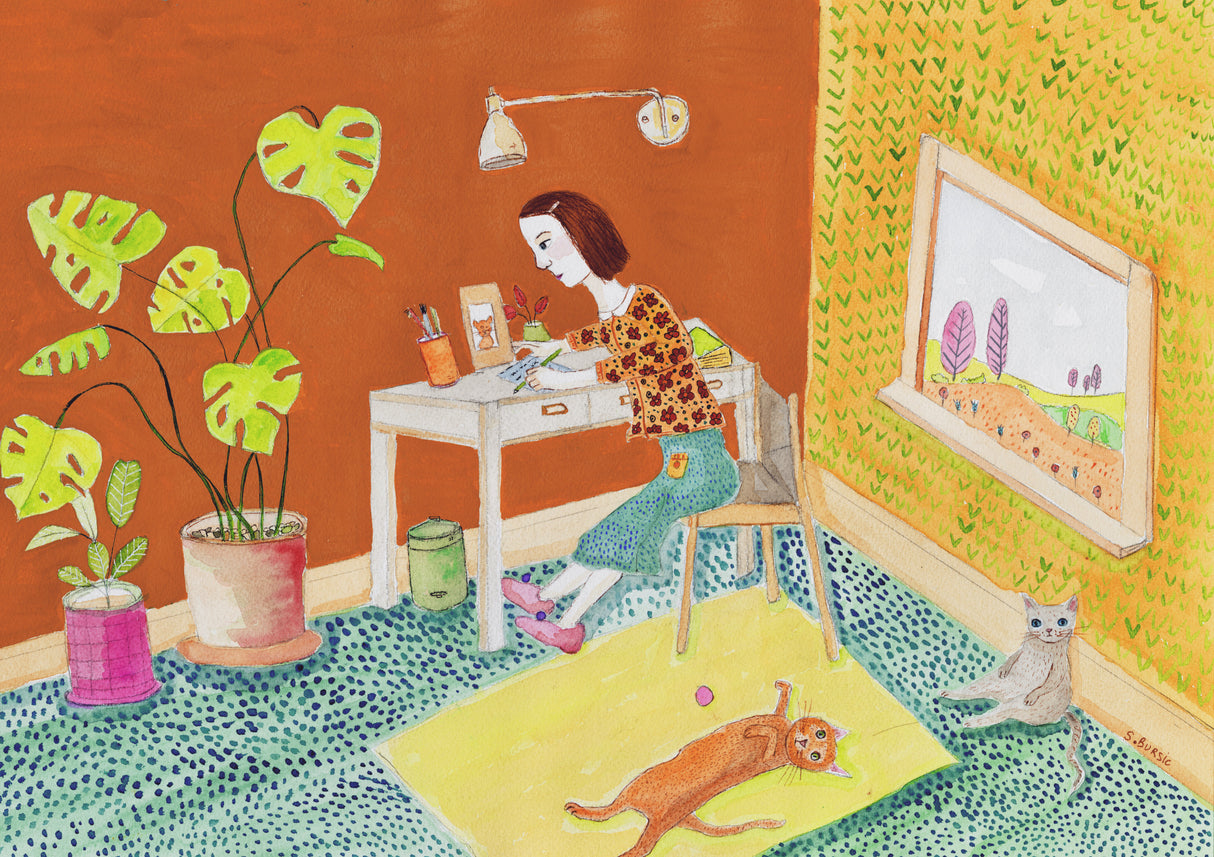 Life with Cats Poster och Canvastavla