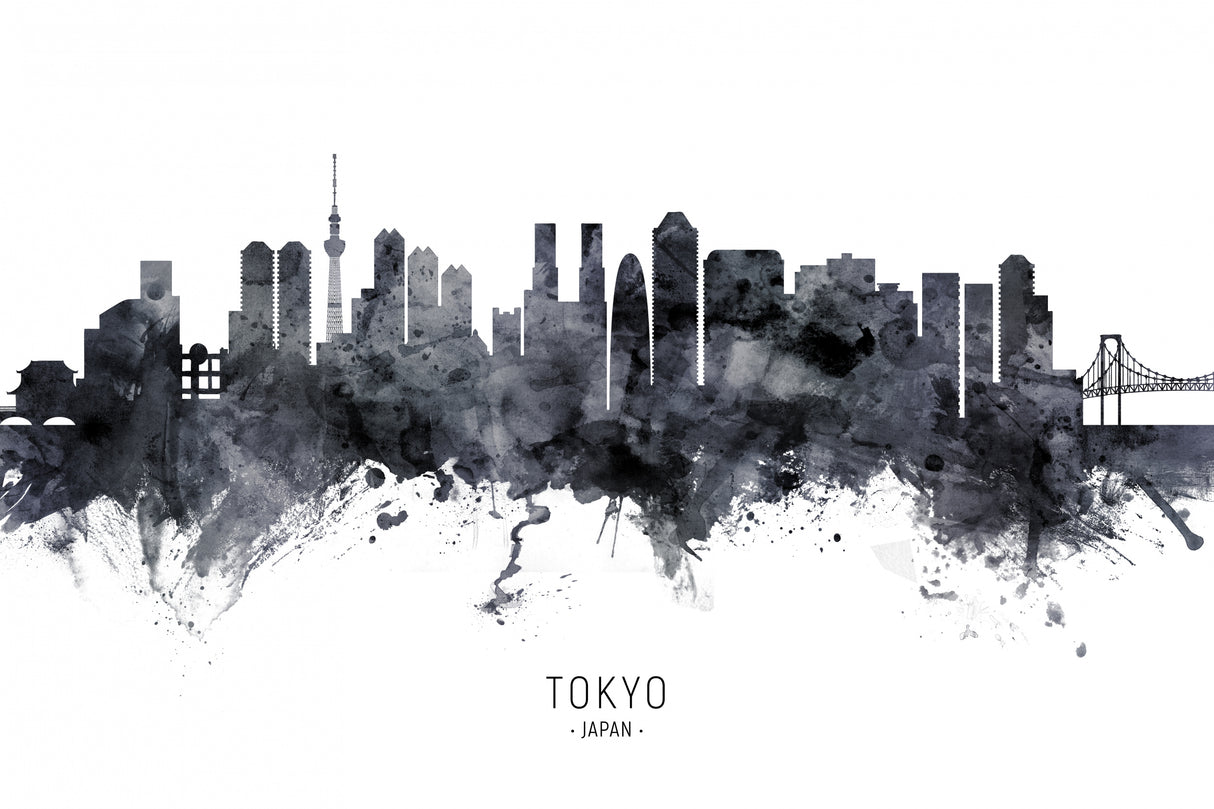 Tokyo Japan Skyline Poster och Canvastavla