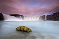 Godafoss and the moon Poster och Canvastavla