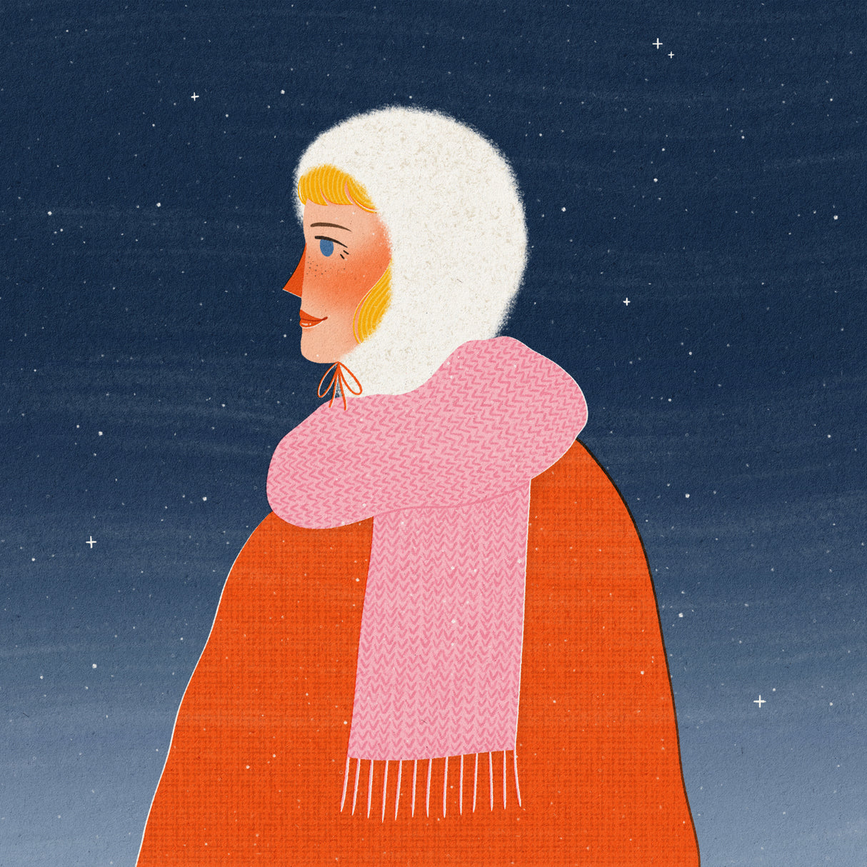 Winter Walk Portrait Poster och Canvastavla