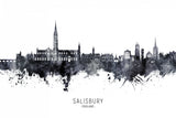 Salisbury England Skyline Poster och Canvastavla