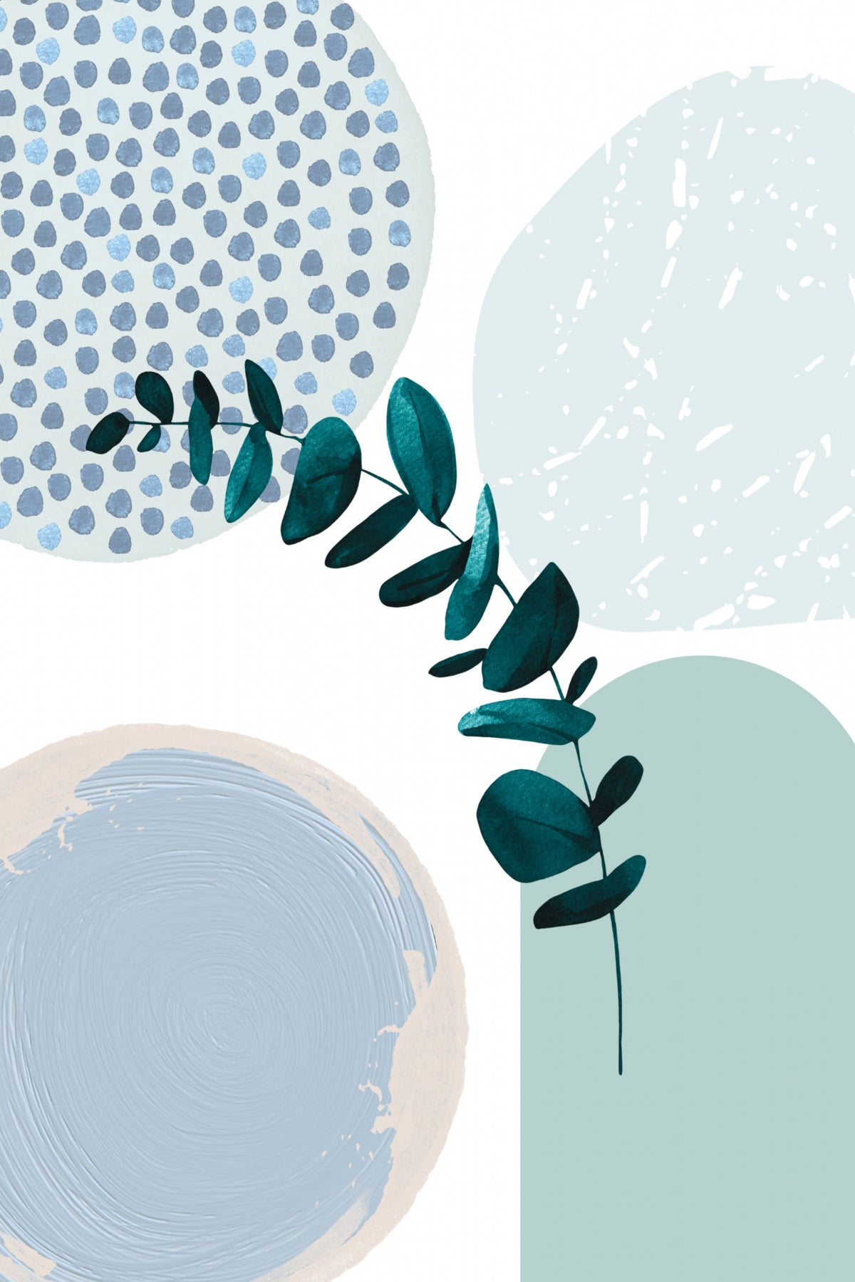 Blue green boho-2 Poster och Canvastavla