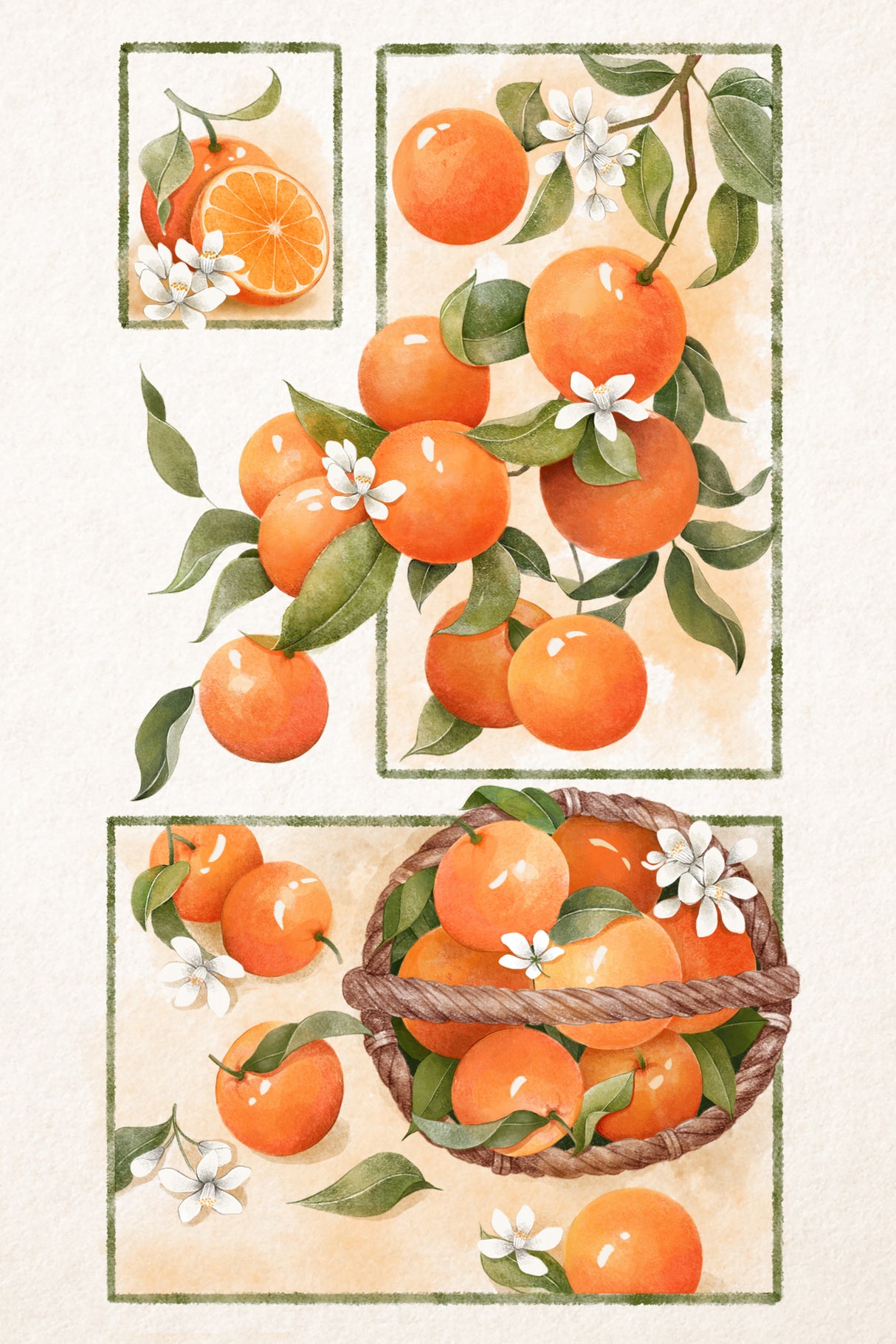Orange Blossom Lock Poster och Canvastavla