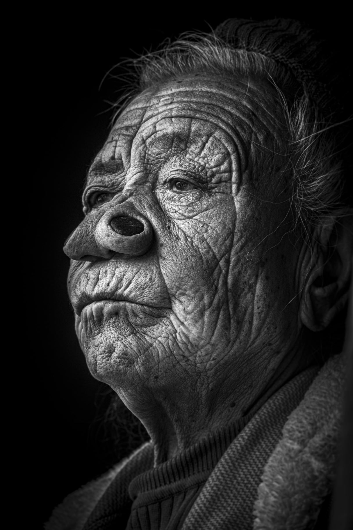 Apatani elder at Ziro valley, Arunachal Pradesh Poster och Canvastavla