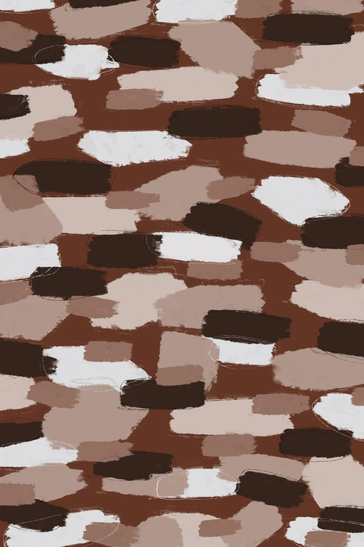 Brown Beige Strokes Poster och Canvastavla