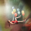 Anna-Valeria with balloons Poster och Canvastavla