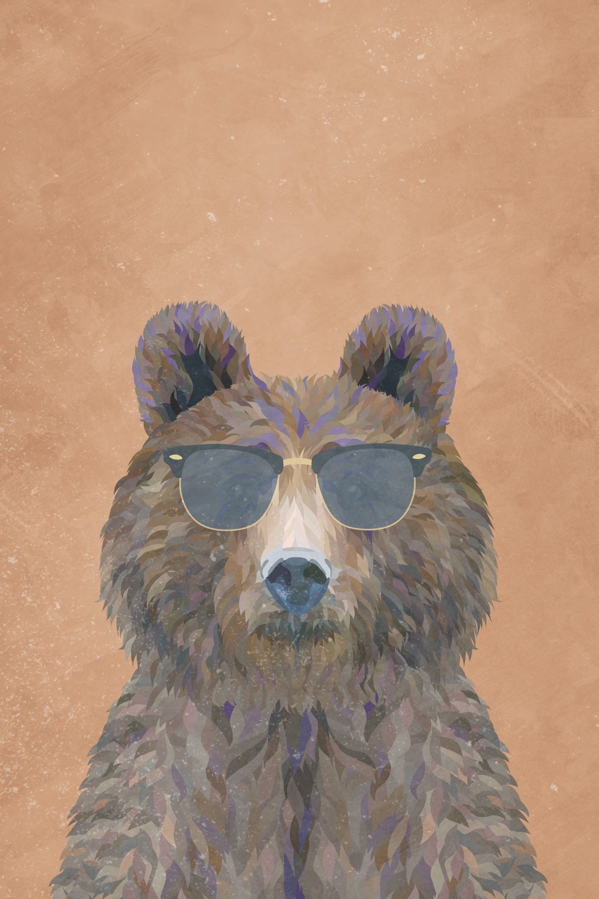 Cool Bear Portrait Poster och Canvastavla