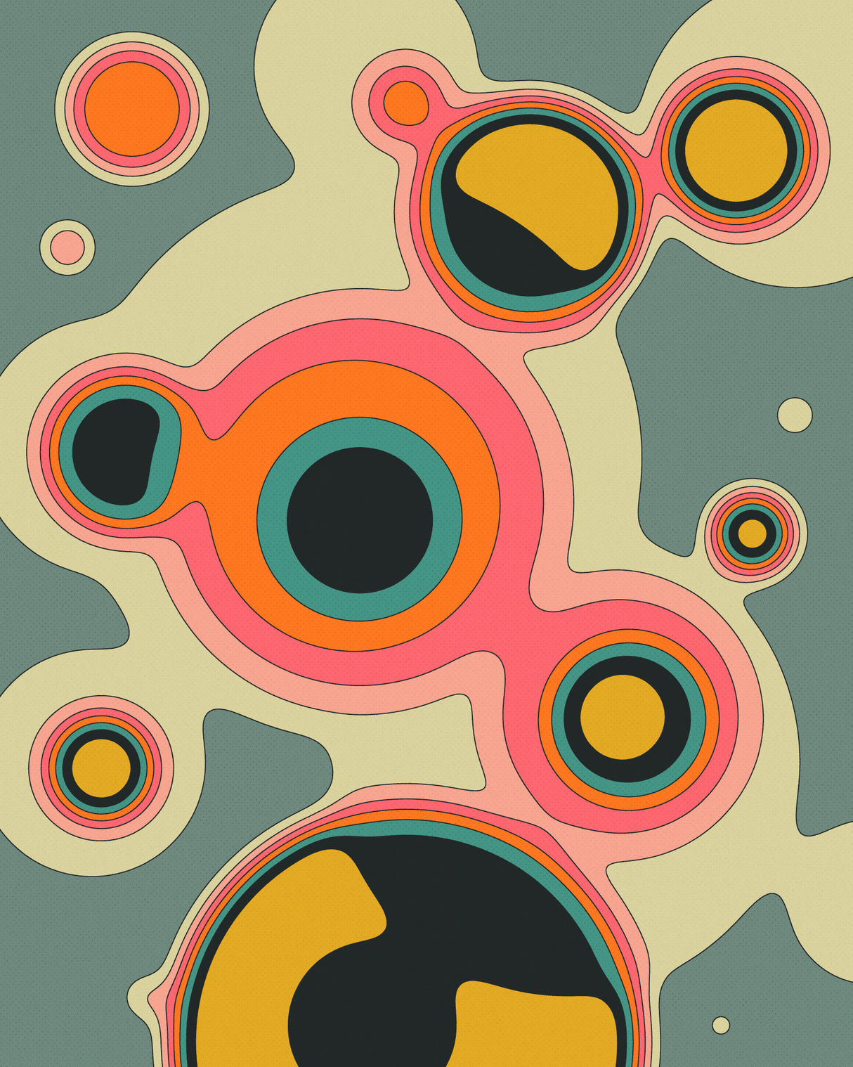 Fluid Geometrics 2 Poster och Canvastavla