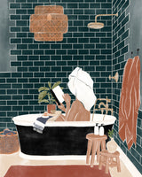 Bathroom Babe Poster och Canvastavla
