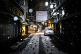 Snowy Town Poster och Canvastavla