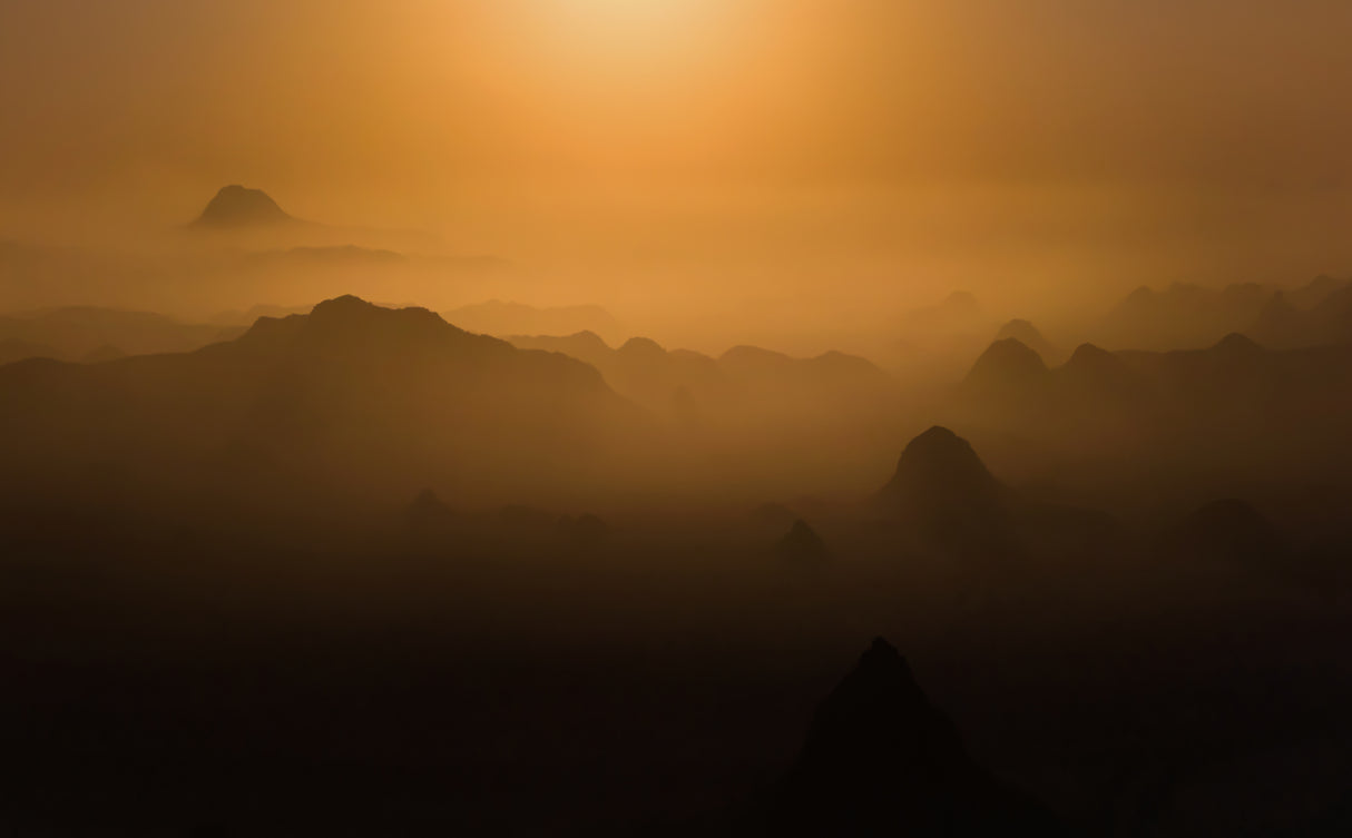 Classic Namibian Sunset Poster och Canvastavla