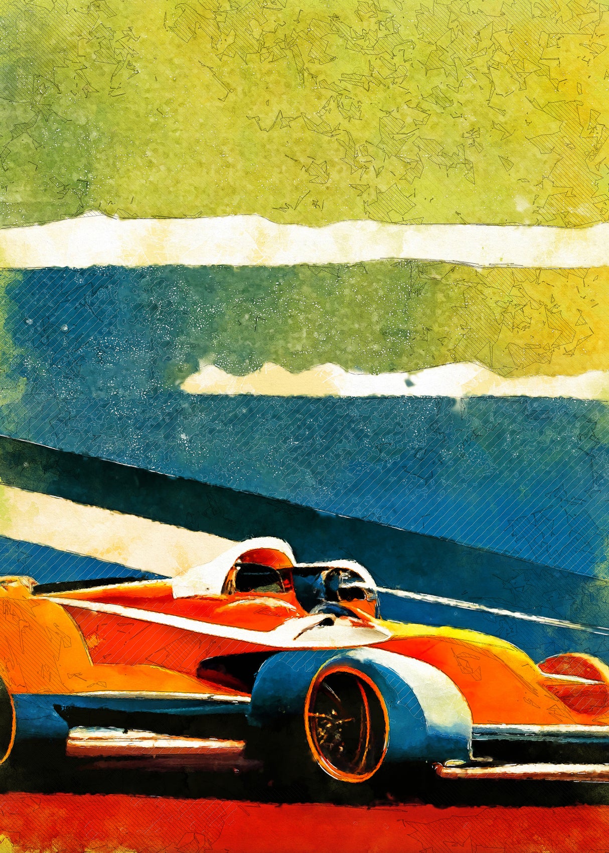 Formula 1 sport art Poster och Canvastavla