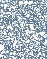 Scandi blue white pattern 1 Poster och Canvastavla