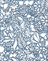 Scandi blue white pattern 1 Kitchen poster eller kökstavla