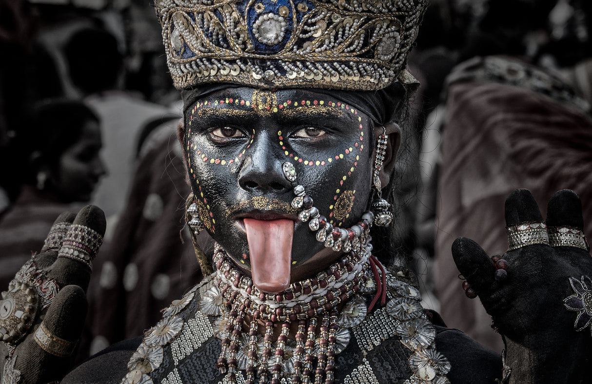 Representing a deity in a Kumbh Mela - Prayagraj - India Poster och Canvastavla