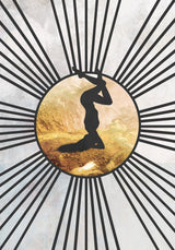 Black Gold Sun Yoga 5 Poster och Canvastavla