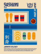 Sashimi Japanese Food Print Poster och Canvastavla