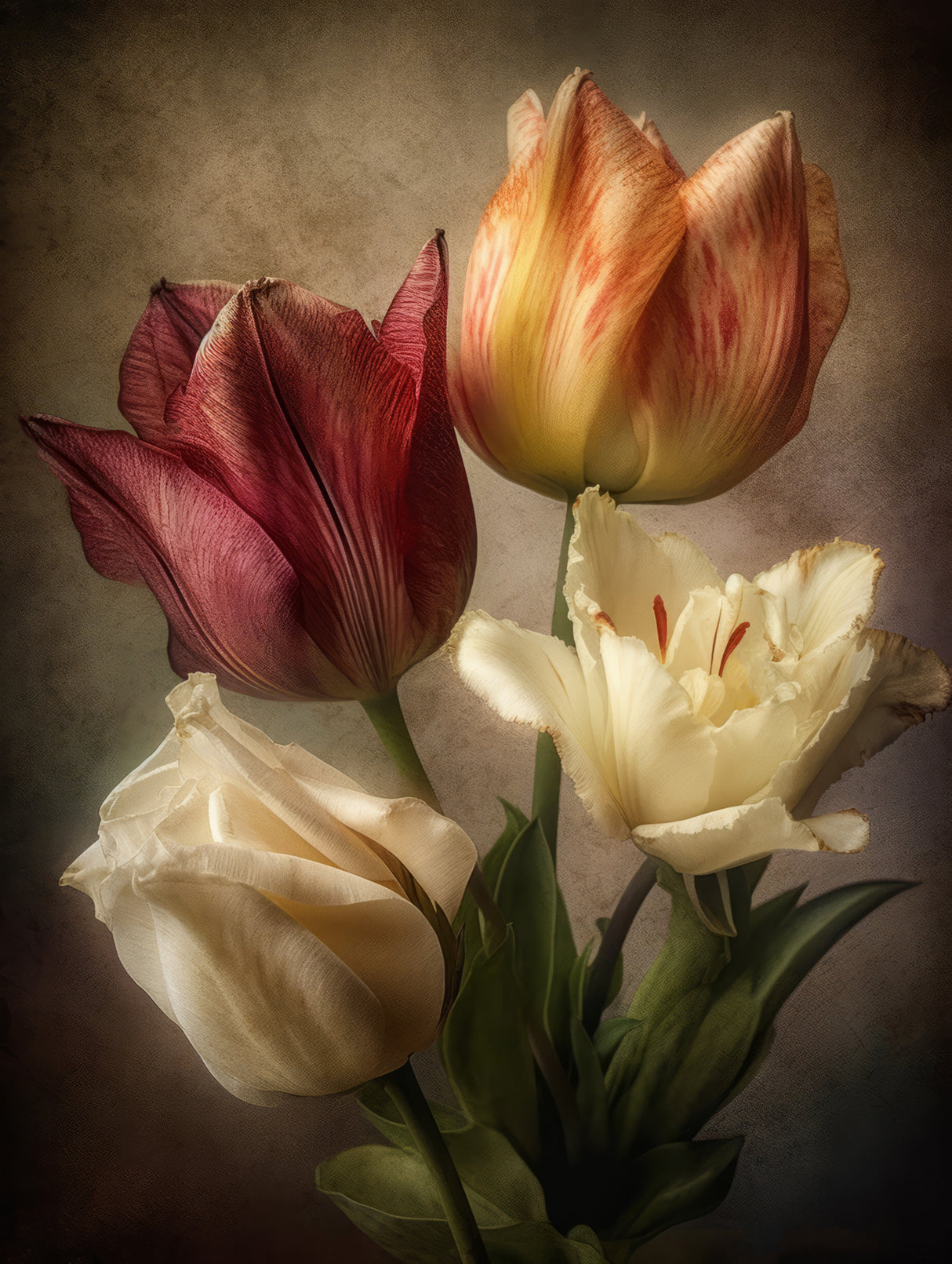 Vintage Flowers 4 Poster och Canvastavla