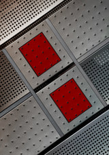 red metal squares Poster och Canvastavla