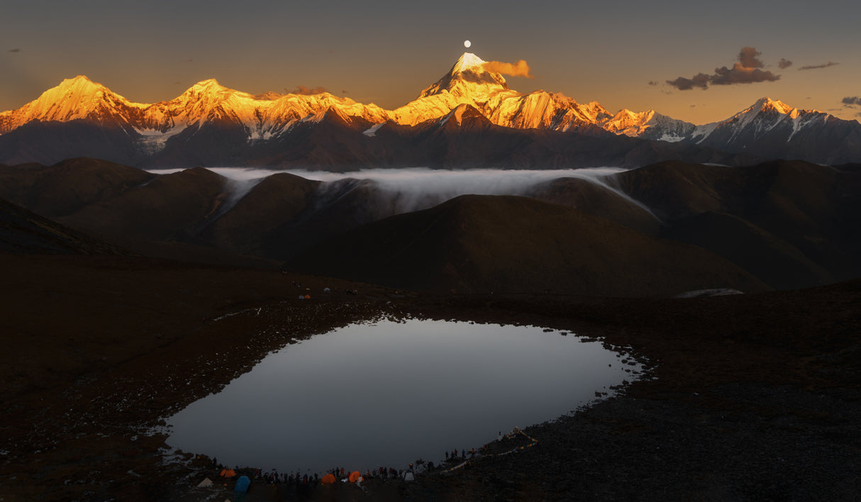 Lake and Mountain. Poster och Canvastavla