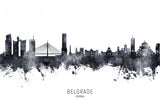 Belgrade Serbia Skyline Poster och Canvastavla