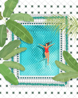 Riad Pool Poster och Canvastavla