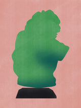 Stone Sculpture In Yellow Green Poster och Canvastavla