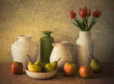 Apples Pears and Tulips Poster och Canvastavla
