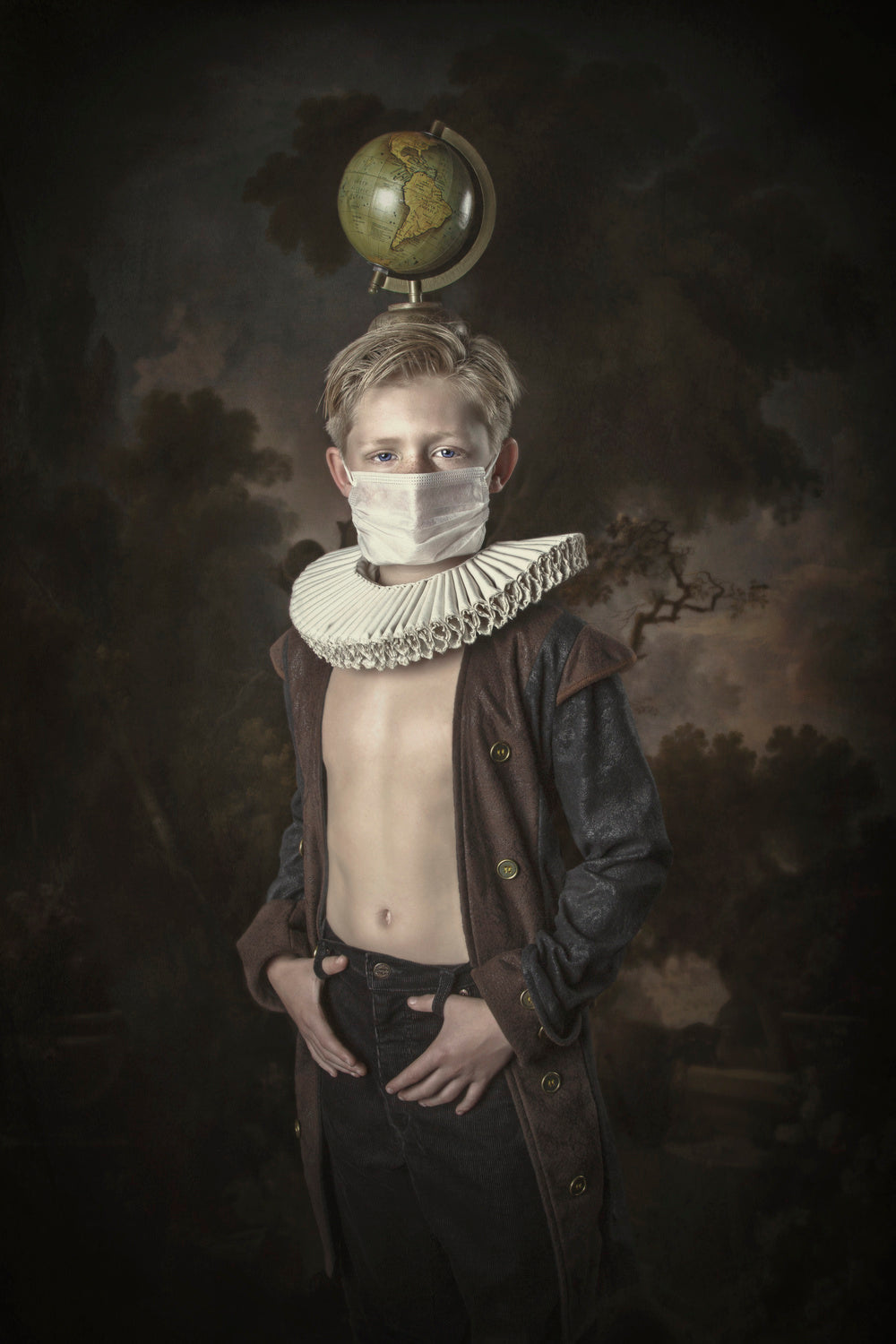 He carries all the worries of the world with him Poster och Canvastavla