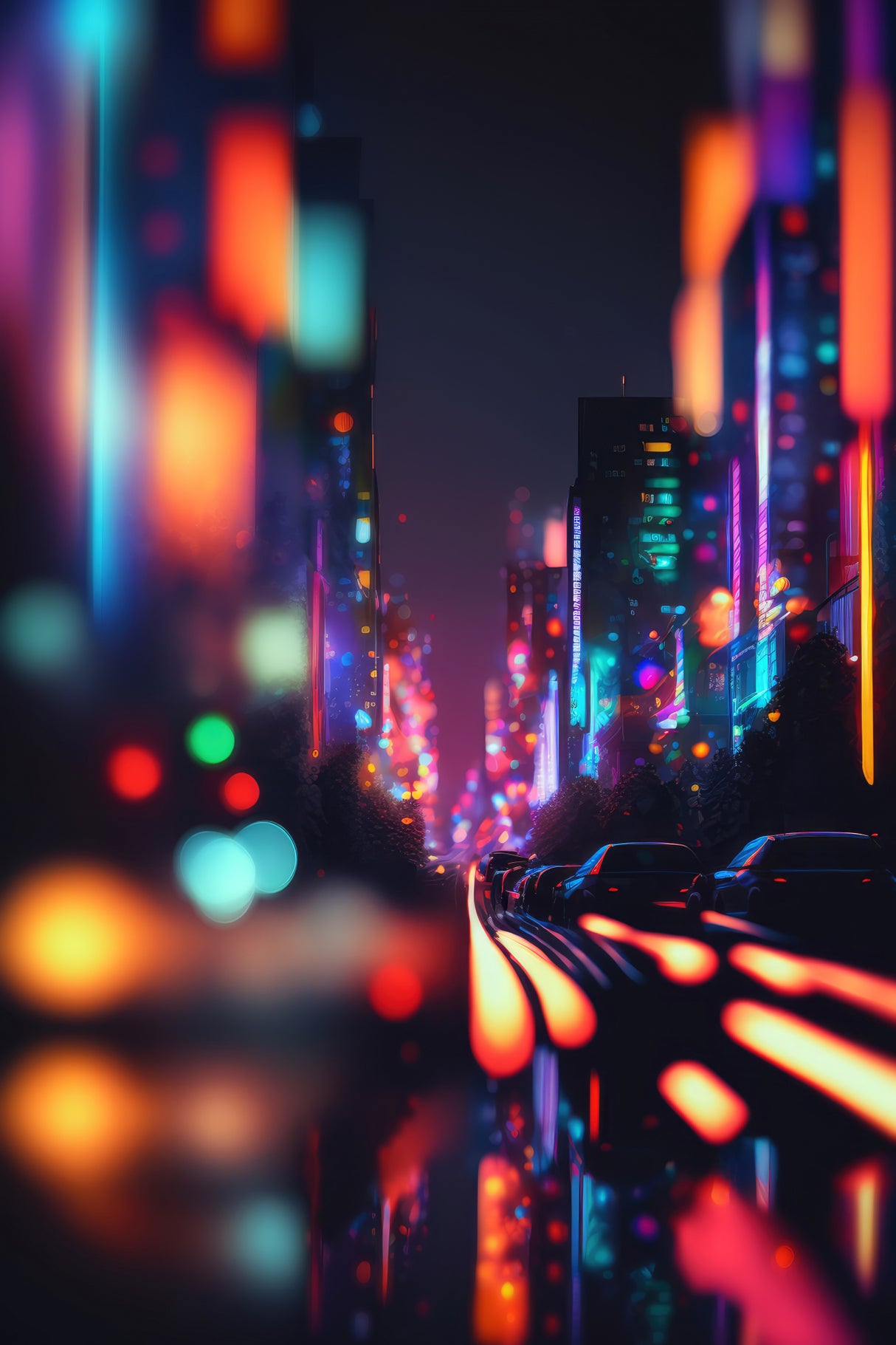 Vibrant City Poster och Canvastavla