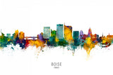 Boise Idaho Skyline Poster och Canvastavla