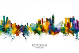Rotterdam The Netherlands Skyline Poster och Canvastavla