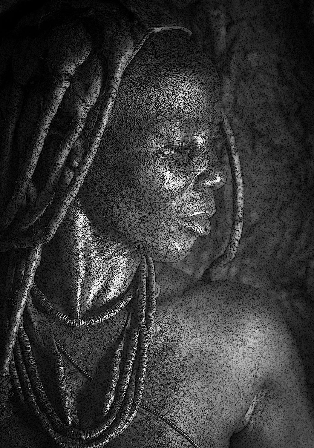 Himba woman in profile Poster och Canvastavla
