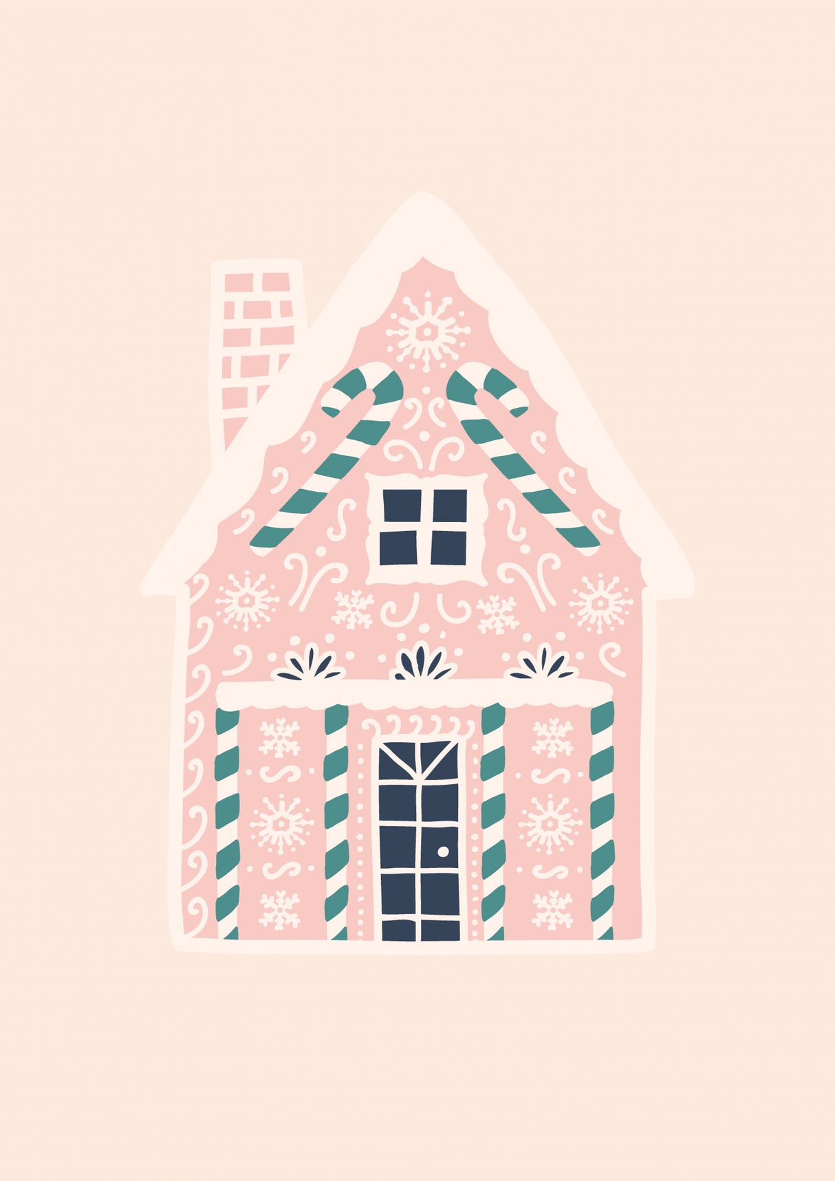 Christmas Gingerbread House Poster och Canvastavla