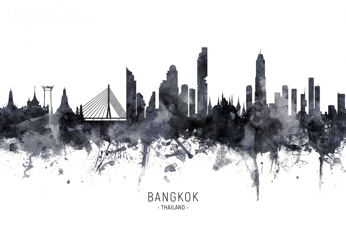 Bangkok Thailand Skyline Poster och Canvastavla