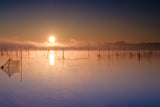 Sunrise over the lake Poster och Canvastavla