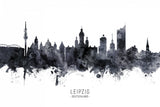 Leipzig Germany Skyline Poster och Canvastavla