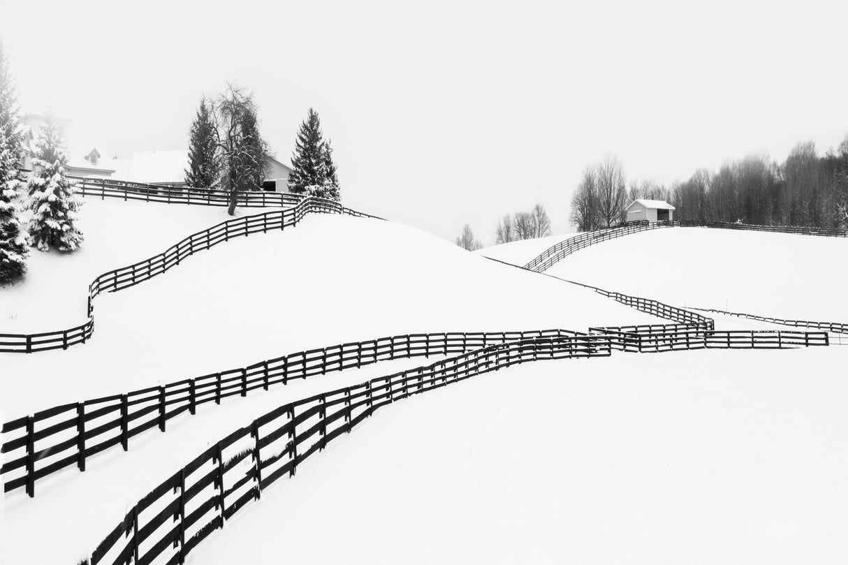 Farm in winter Poster och Canvastavla