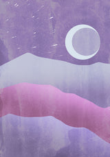 Purple Moon Poster och Canvastavla