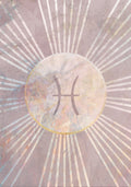 Pisces Boho Star Sign Sun Poster och Canvastavla