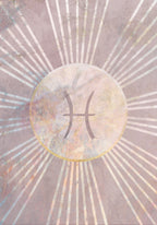 Pisces Boho Star Sign Sun Poster och Canvastavla