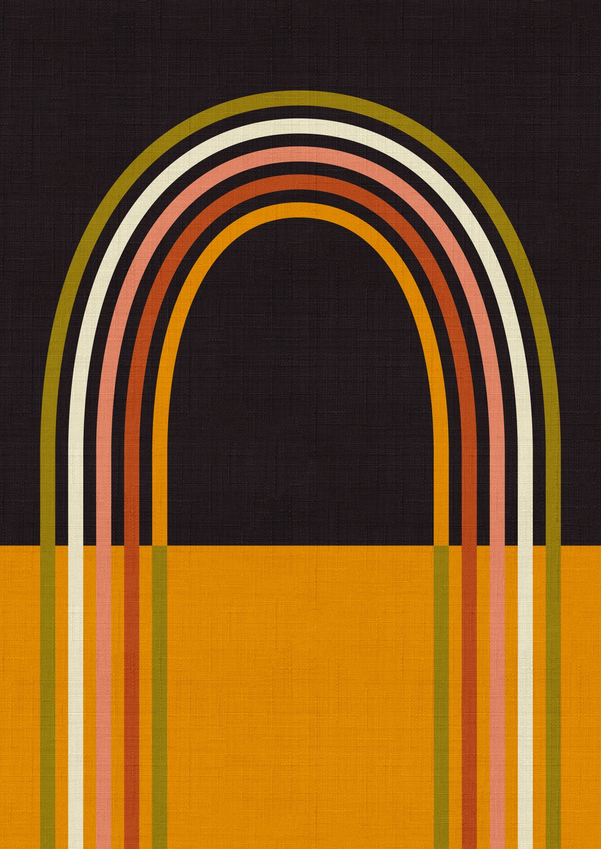 Geo Shapes Fall 21 Rainbow Arc Poster och Canvastavla