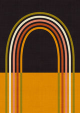 Geo Shapes Fall 21 Rainbow Arc Poster och Canvastavla
