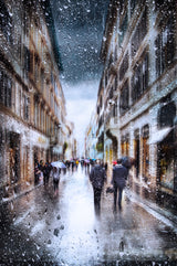 Via Frattina in the rain Poster och Canvastavla