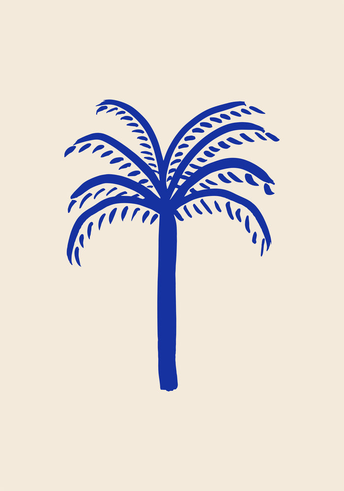 Blue Palm Kitchen poster eller kökstavla