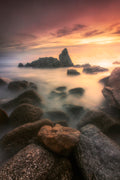 sunset in cala trons Poster och Canvastavla